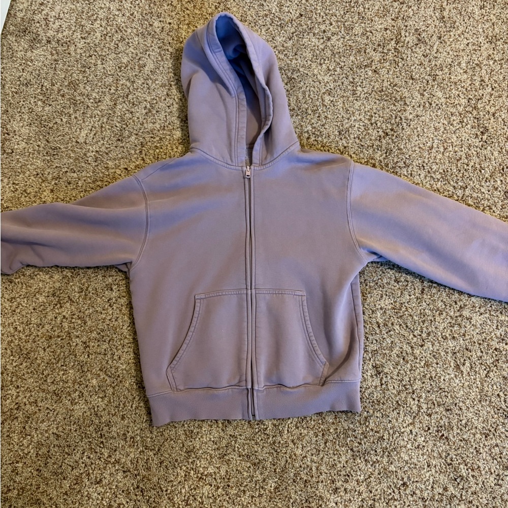 Aritzia TNA zip up hoodie in Lavender